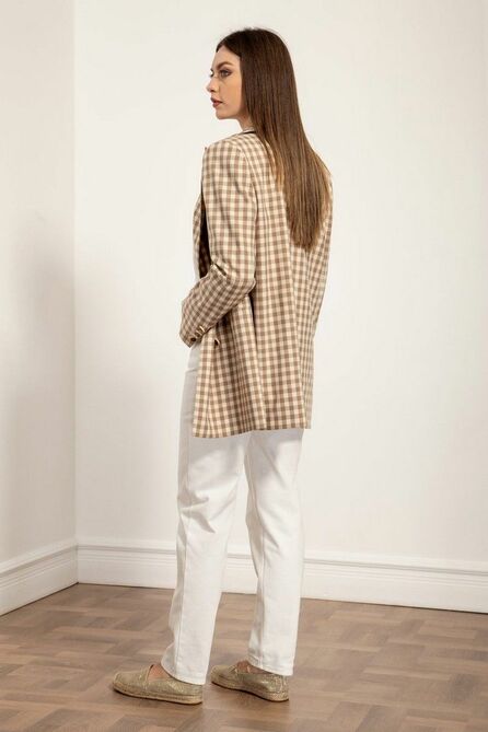 Жакет Nova Line 10334 клетка_бежевый