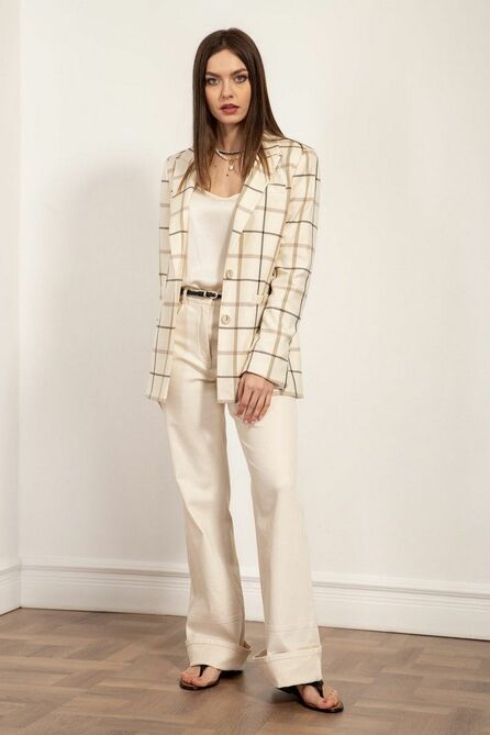 Жакет Nova Line 10340 айвори_клетка