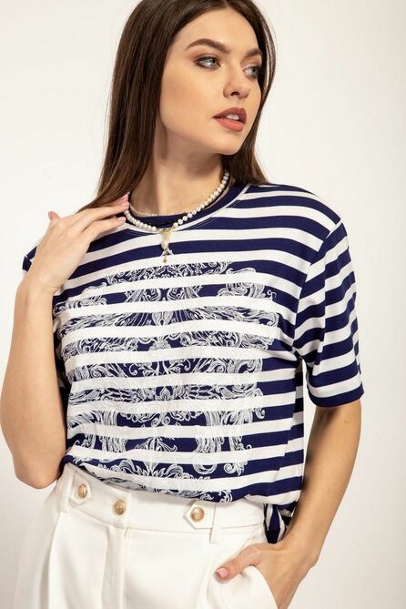 Джемпер Nova Line 20584 полоска_синий