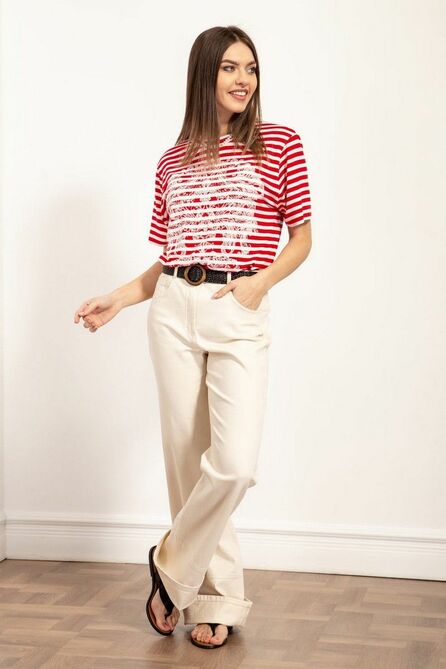 Джемпер Nova Line 20584 полоска_красный