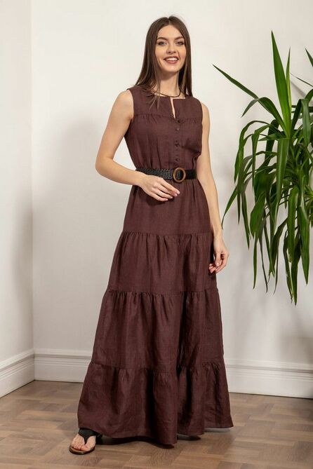 Повседневное платье Nova Line 50208 шоколад