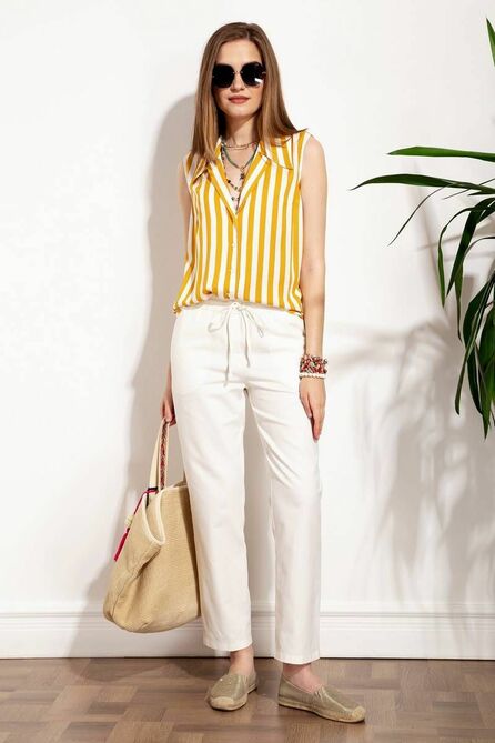 Блузка Nova Line 20621 полоска_горчичная