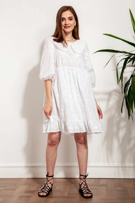 Повседневное платье Nova Line 50233 молочный Повседневное платье Nova Line 50233 молочный