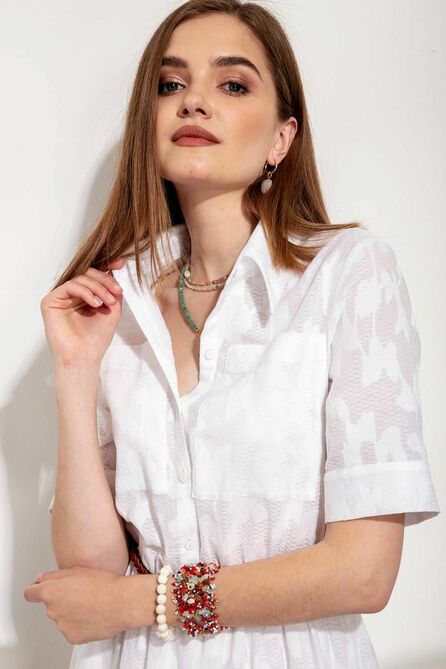 Повседневное платье Nova Line 50252 молочный