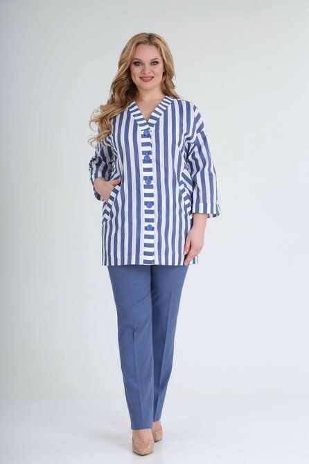 Брюки Орхидея Люкс 872 голубой