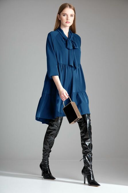 Повседневное платье Орхидея Люкс 1117 синий