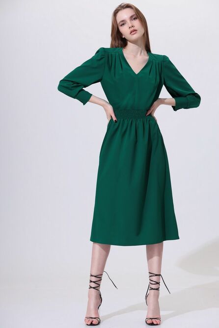 Повседневное платье Орхидея Люкс 1133 зеленый