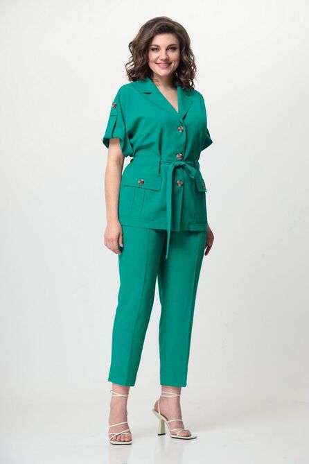 Костюм брючный Орхидея Люкс 1165 бирюза