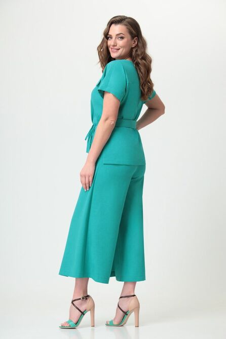 Брюки, Блуза Орхидея Люкс 1172 бирюза