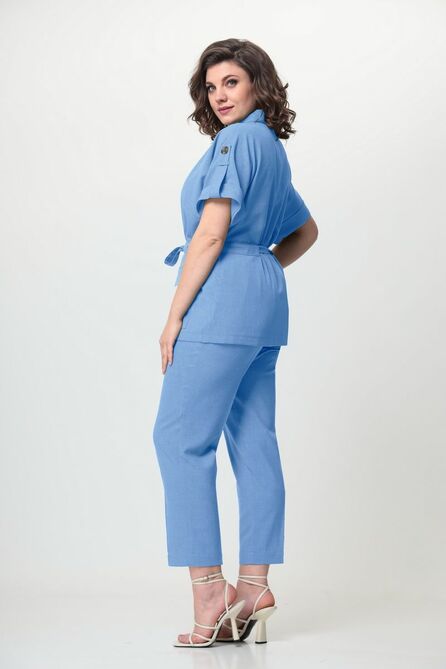 Костюм брючный Орхидея Люкс 1165 светло-голубой