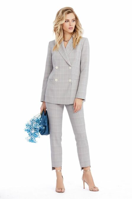 Костюм брючный PIRS 986 серо-бежевый