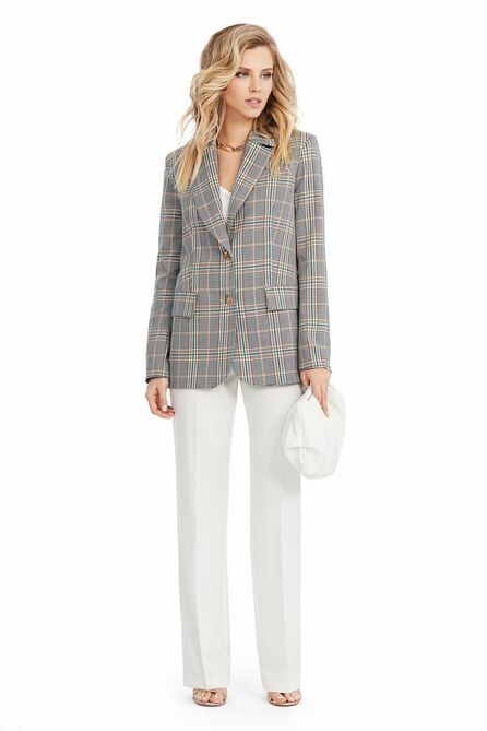 Костюм брючный PIRS 996 синя_клетка_молоко