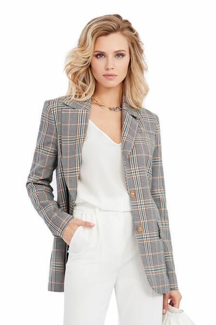 Жакет PIRS 1012 синий_клетка