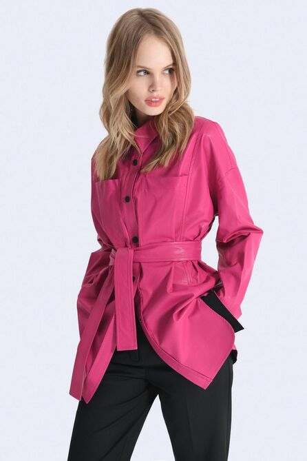 Костюм с блузкой PIRS 2484 фуксия-черный