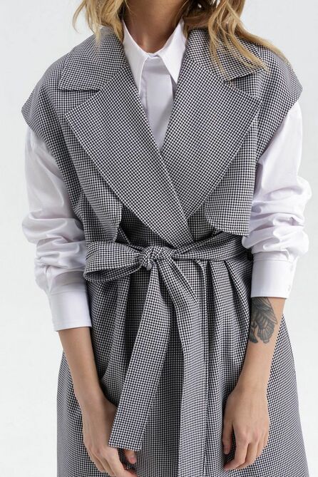 Костюм брючный PIRS 2784 гусиная_лапка-белый