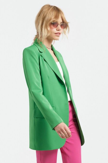 Костюм брючный PIRS 3093 зеленый-розовый