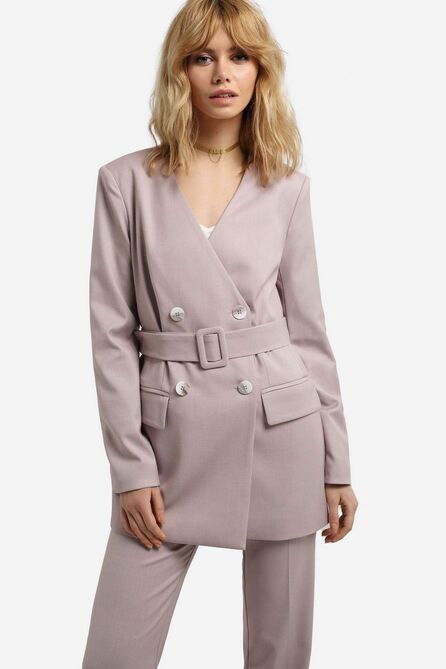 Костюм брючный PIRS 3122 бежево-лиловый