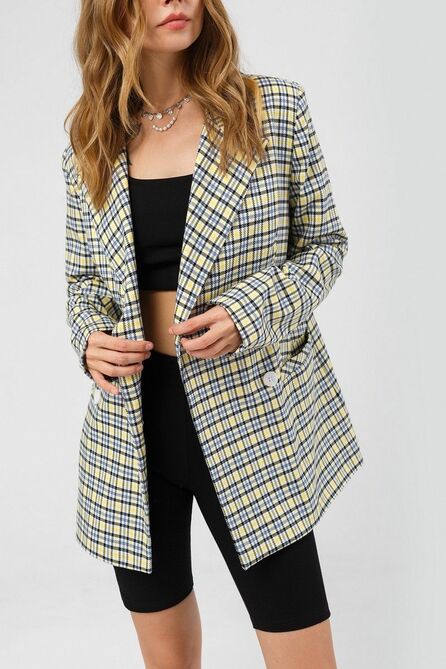 Жакет, Шорты PIRS 3168 клетка-черный