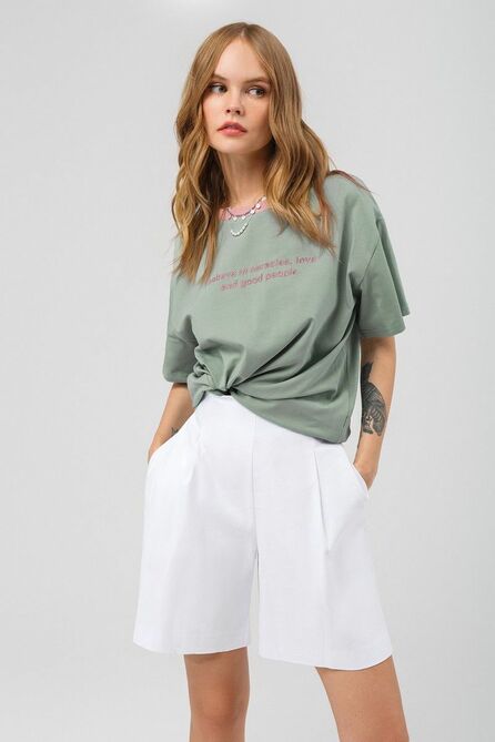 Шорты, Футболка PIRS 3170 полынь-белый