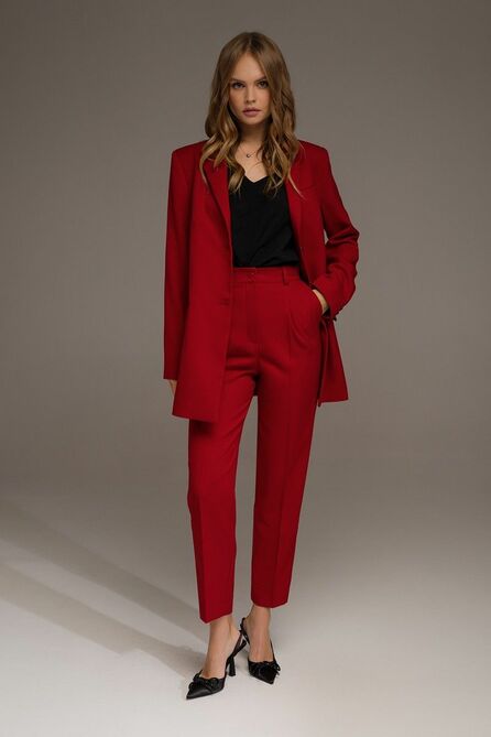 Костюм брючный PIRS 3554 бордо-черный