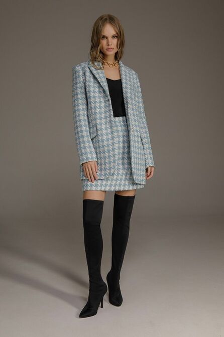 Юбочный костюм PIRS 3637 голубой