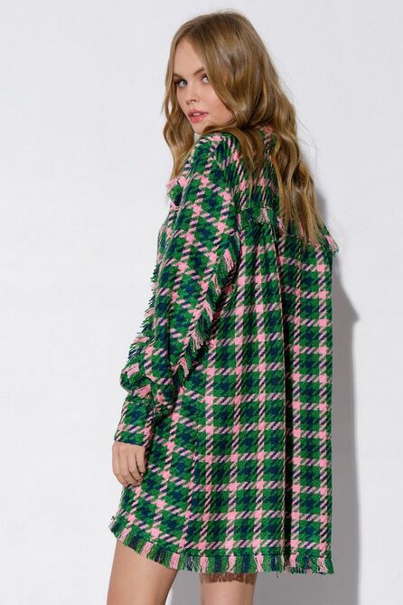 Рубашка PIRS 3648 зелено-розовый