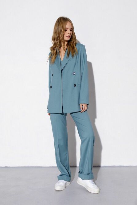 Брюки, Жакет, Жилет PIRS 3809 серо-мятный