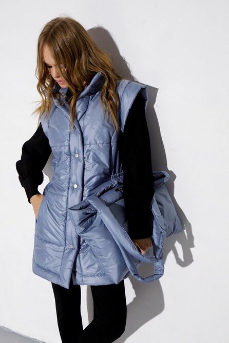 Жилет PIRS 3835 серо-голубой