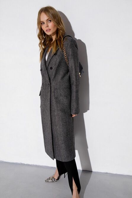 Пальто PIRS 3836 серый