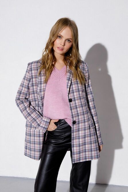 Жакет PIRS 3846 серо-розовый