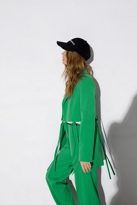 Костюм брючный PIRS 3868 ярко-зеленый_молоко