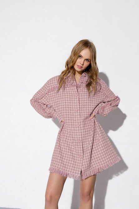 Юбка, Топ, Рубашка PIRS 3647 розовый-белый