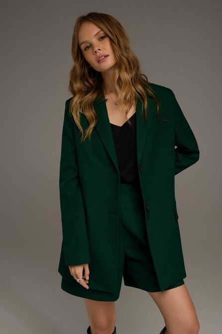 Жакет, Шорты, Топ PIRS 3535 изумруд-черный