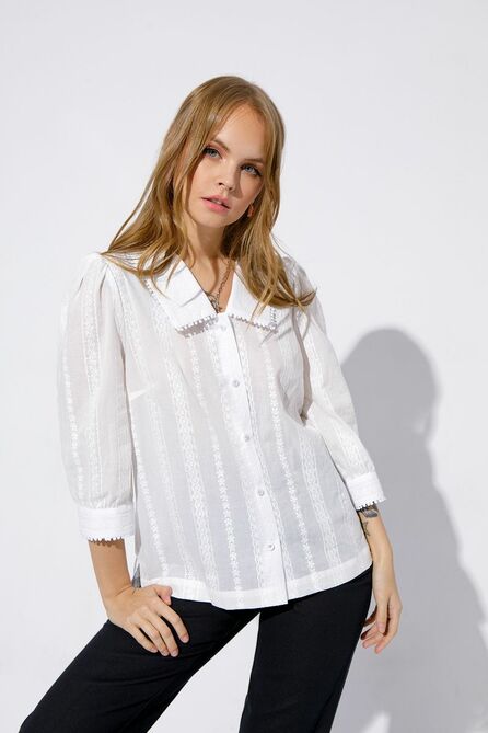 Брюки, Блуза PIRS 3988 молочный+черный