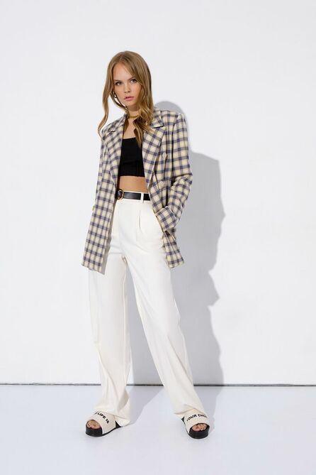 Костюм брючный PIRS 4025 синий+черный+молочный