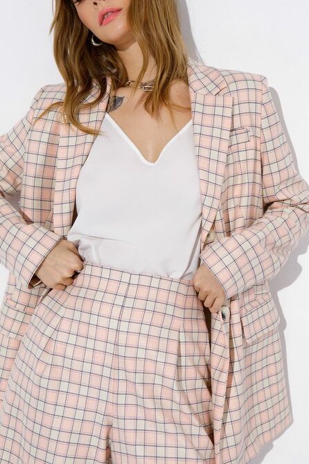 Жакет, Шорты, Топ PIRS 4028 розовый+молочный