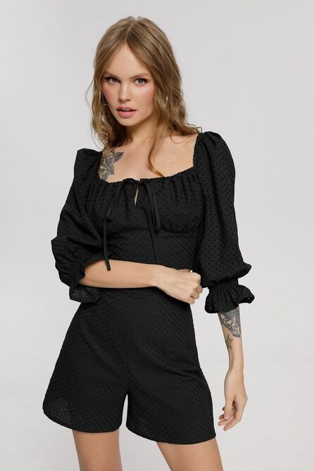 Костюм с блузкой PIRS 4037 черный