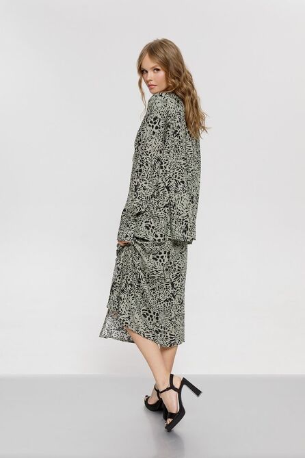 Костюм с блузкой PIRS 4039 зеленый