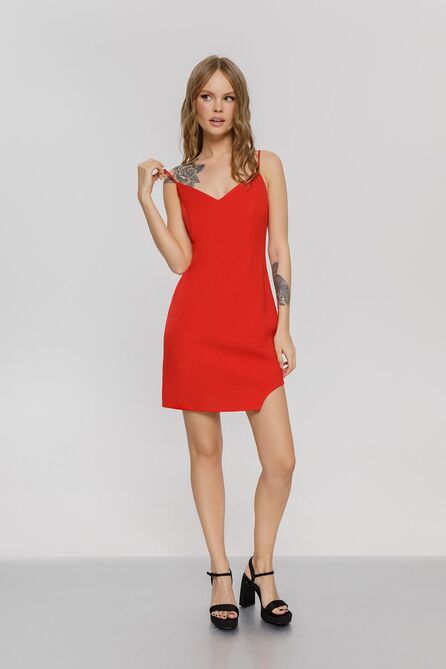 Повседневное платье PIRS 4056 красный