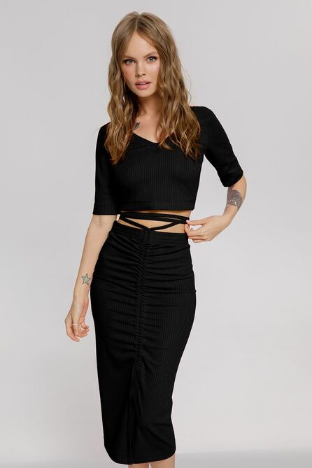 Юбка, Джемпер PIRS 4065 черный