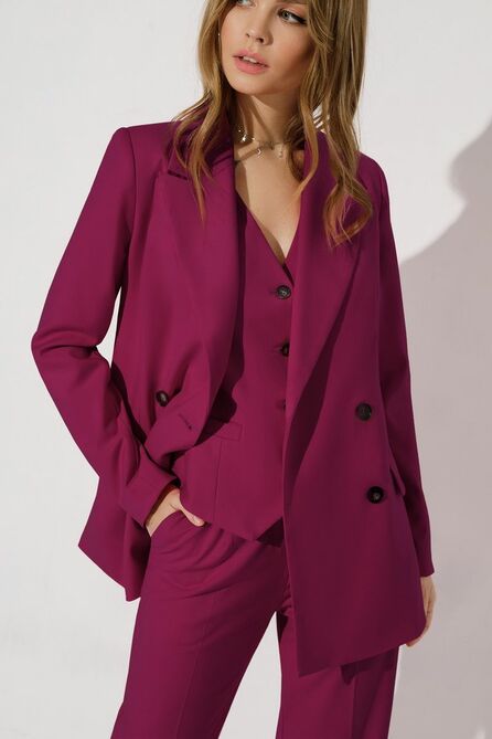 Костюм брючный PIRS 2536 ягодный