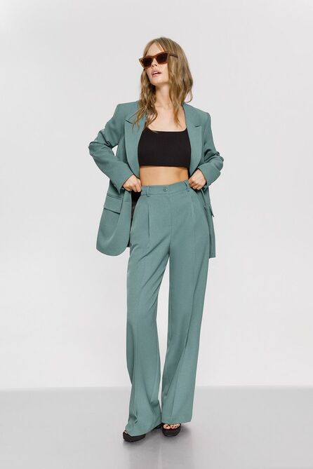 Костюм брючный PIRS 4051 серо-зеленый