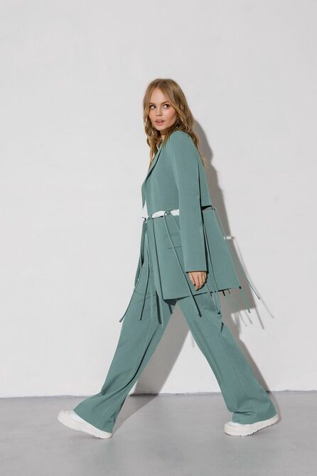 Костюм брючный PIRS 3867 серо-зеленый