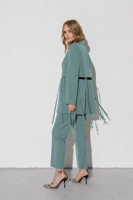 Костюм брючный PIRS 3666 серо=зеленый