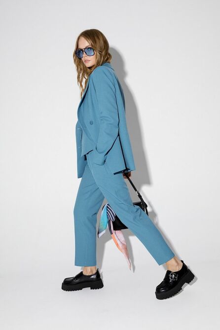 Брюки, Жакет, Жилет PIRS 3998 серо-бирюзовый