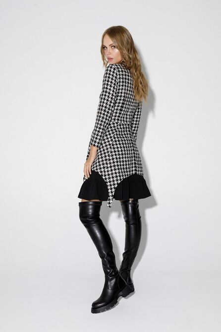 Повседневное платье PIRS 4249 черно-белый