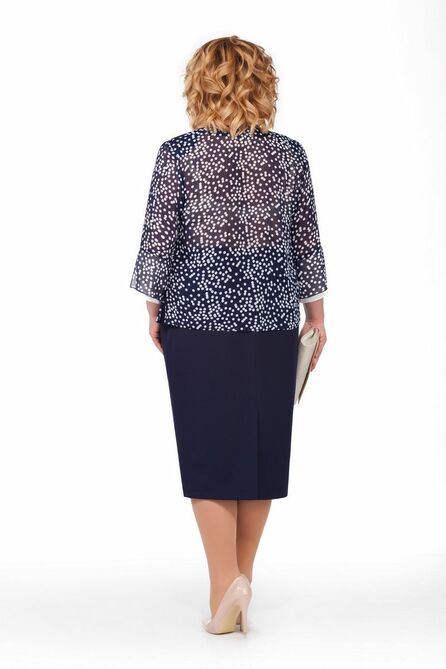 Костюм с блузкой Pretty 843 синий Костюм с блузкой Pretty 843 синий