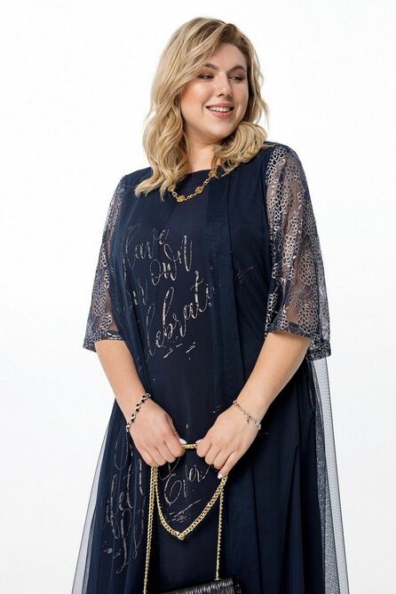 Повседневное платье Pretty 1188 темно-синий