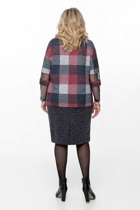 Костюм с блузкой Pretty 1196 сине-красный