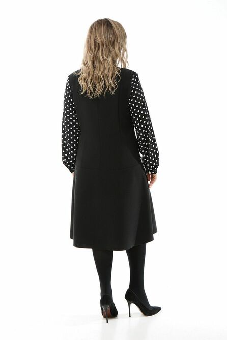 Повседневное платье Pretty 1163 черный-горох